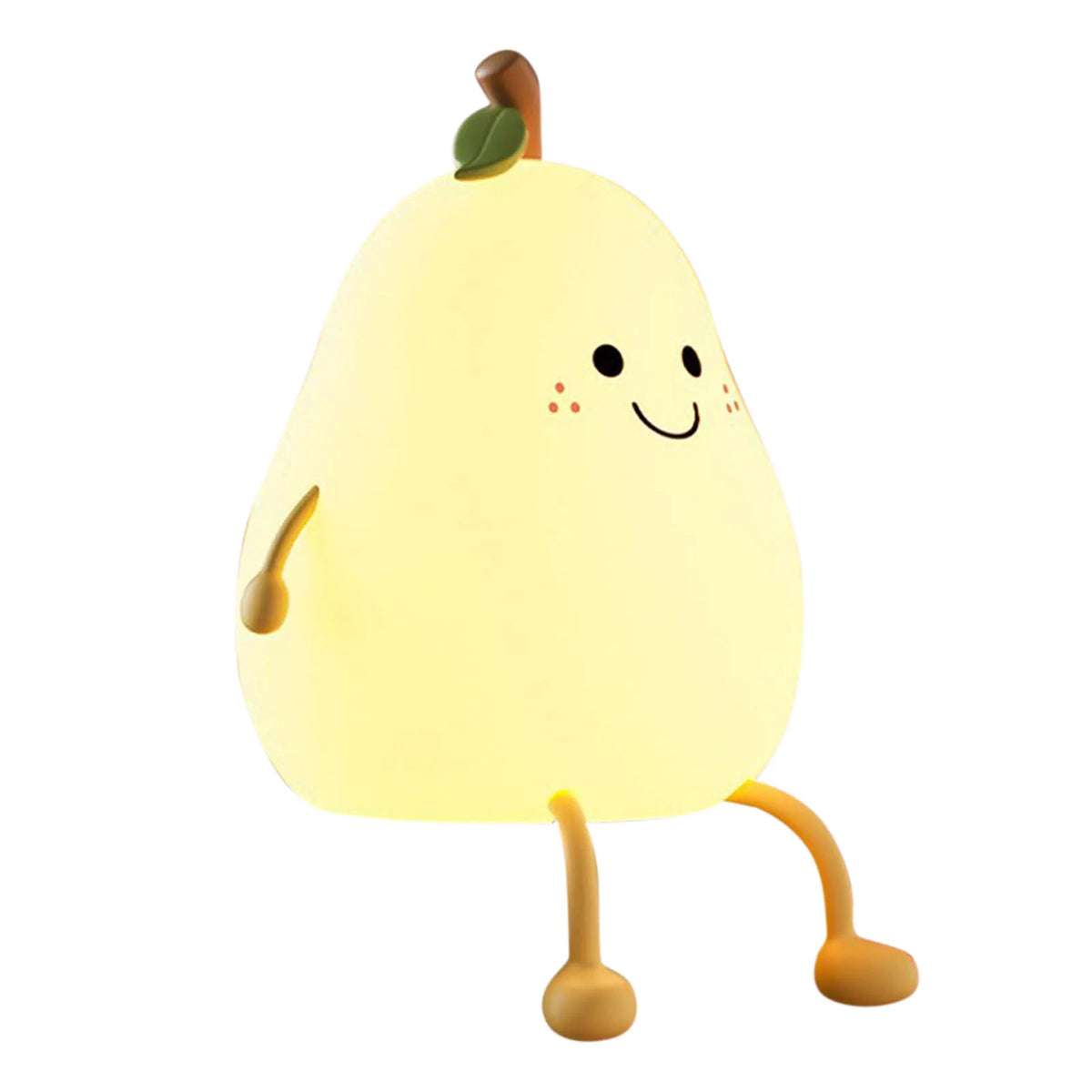 Pear Night Light 7-Color Dimmable Touch Control USB Rechargeable LED Night Light Qme Warm
