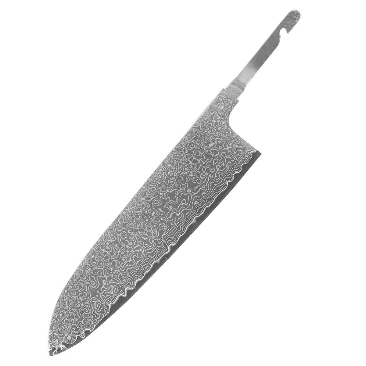 Damascus Steel Knife Blank Set – 7-Piece DIY Kitchen Knife Kit Knife Blank Set Qst Santoku knife