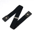 Canvas Elastic Buckle-Free Invisible Belt – Adjustable Unisex Elastic Invisible Belt Qme black 60-65cm