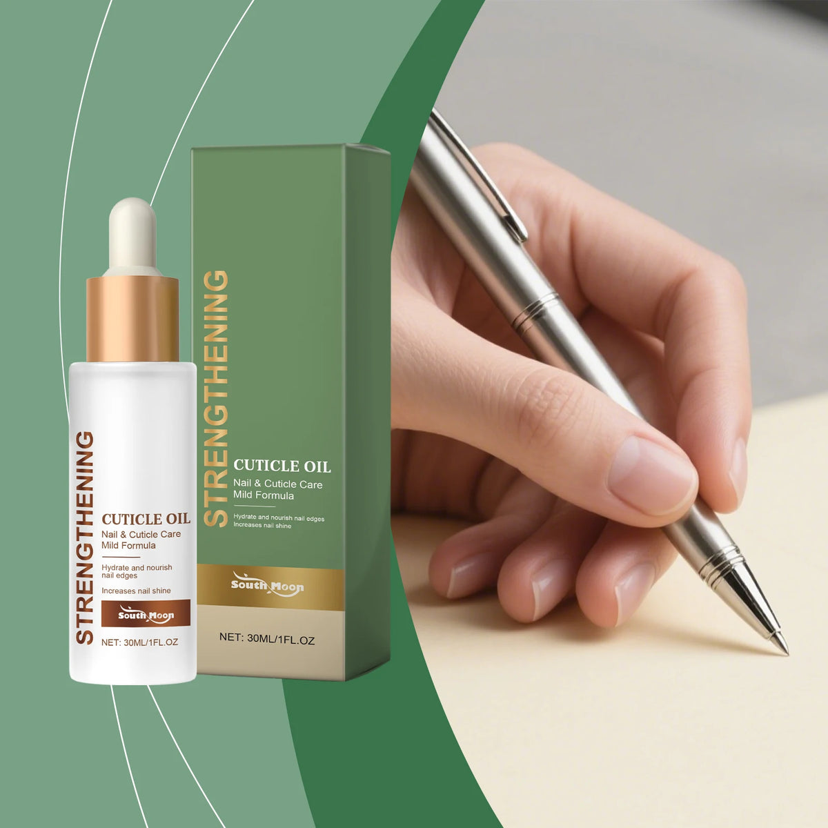 South Moon Nail Edge Care Essence Oil – Nourish & Gloss 30ml Nail Treatment Oil Qst
