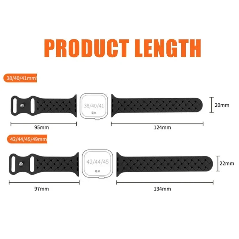 Apple Watch Sport Silicone Woven Loop Band – 16 Colors Watch Band Qme