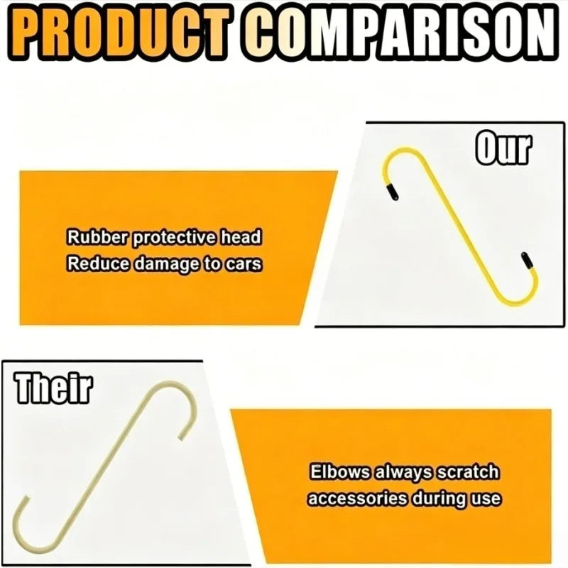S-Shape Brake Caliper Hanger Hooks Rubber Tips – Universal Fit Brake Caliper Tool Qme