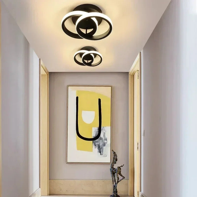 Nordic LED Ceiling Chandelier | Black & White Luxury Light LED Ceiling Chandelier Qme
