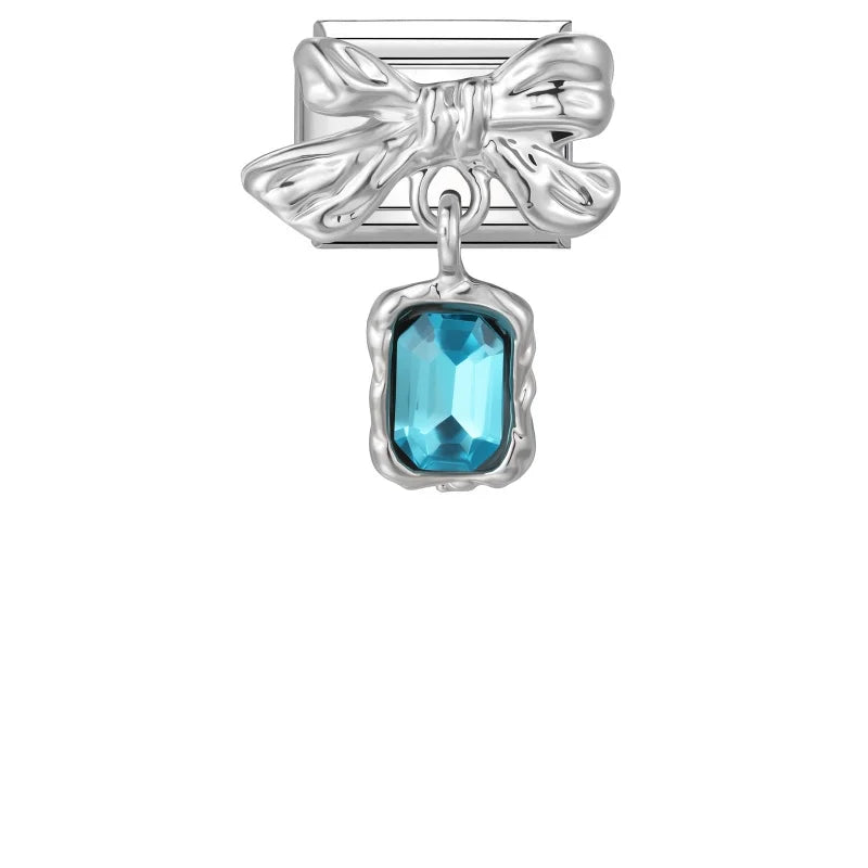 Zircon Italian Charm Links – Heart, Star & Bow | 9mm Steel Italian Charm Links Qme Style 6