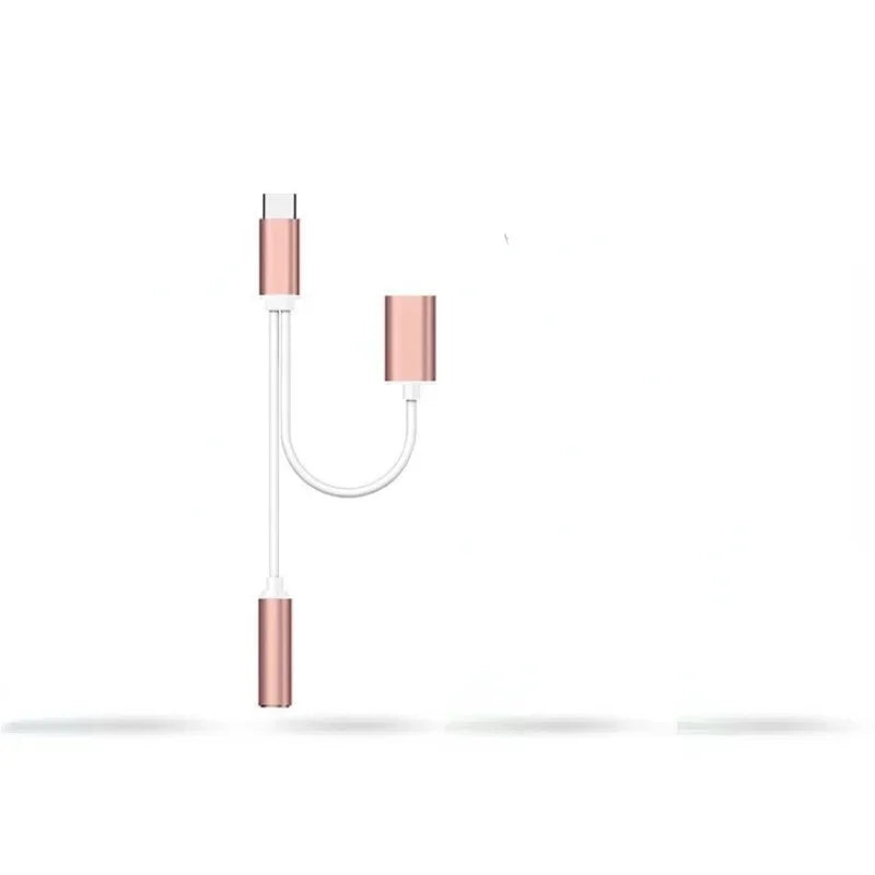 USB-C to 3.5mm Audio Jack Adapter | AUX Dongle for USB-C USB-C Audio Adapter Qme Rose Gold