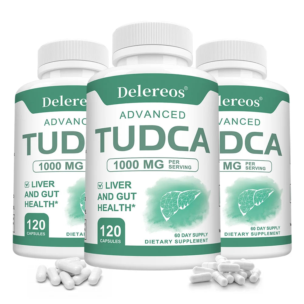 TUDCA Liver Capsules 1000mg – Detox, Cleanse & Gallbladder Support Liver Support Supplement Qst 120 count-3 bottle