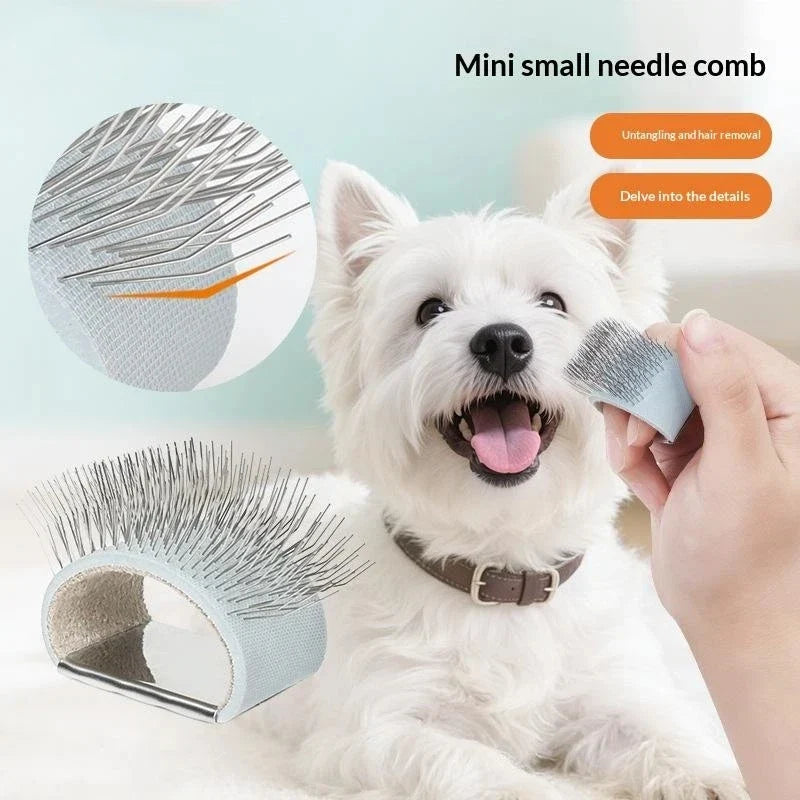 Portable Finger Pet Grooming Comb – Detangle Dog & Cat Fur Pet Grooming Comb Qme