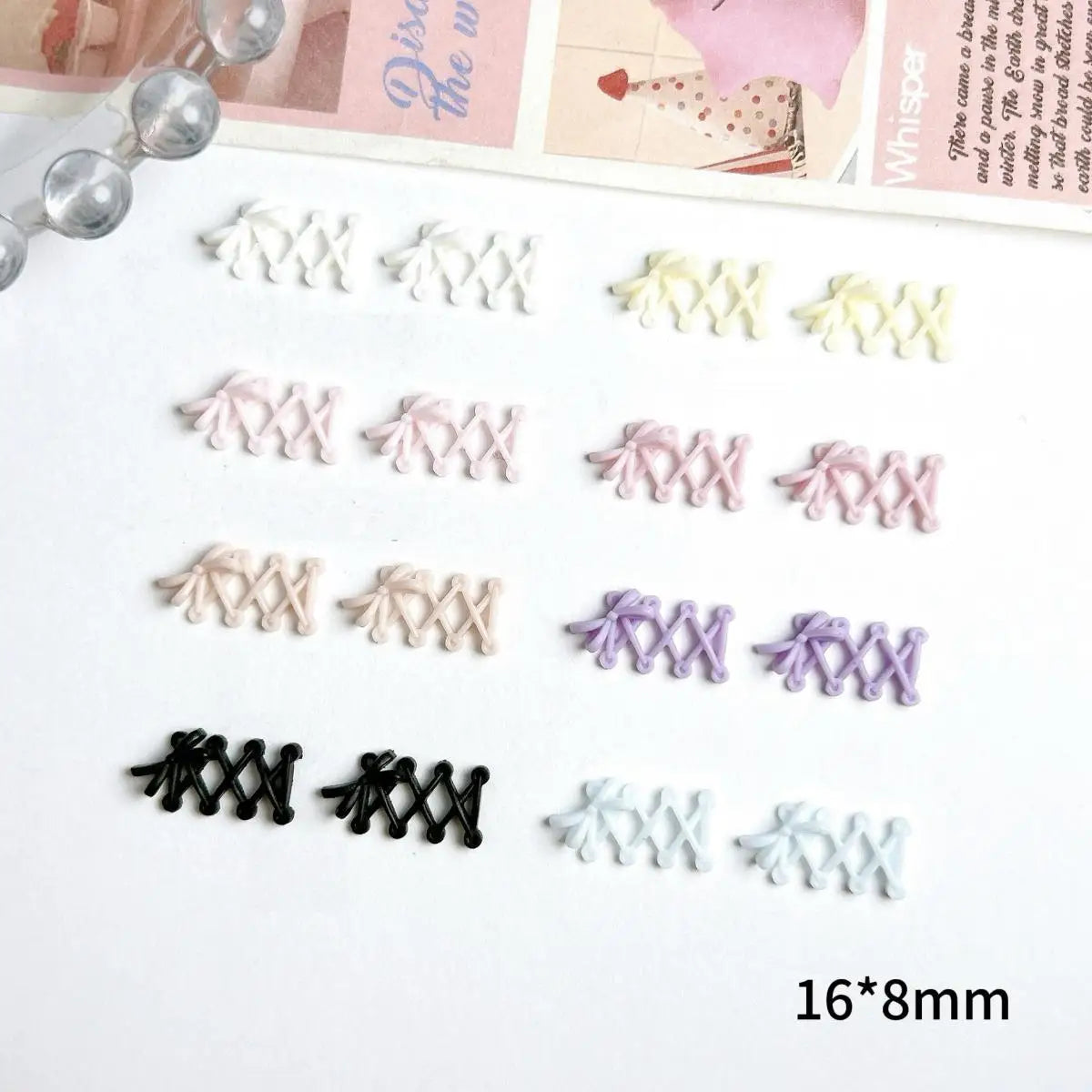 3D Macaron Bow Resin Nail Charms | DIY Nail Art Decorations Nail Art Charms Qme