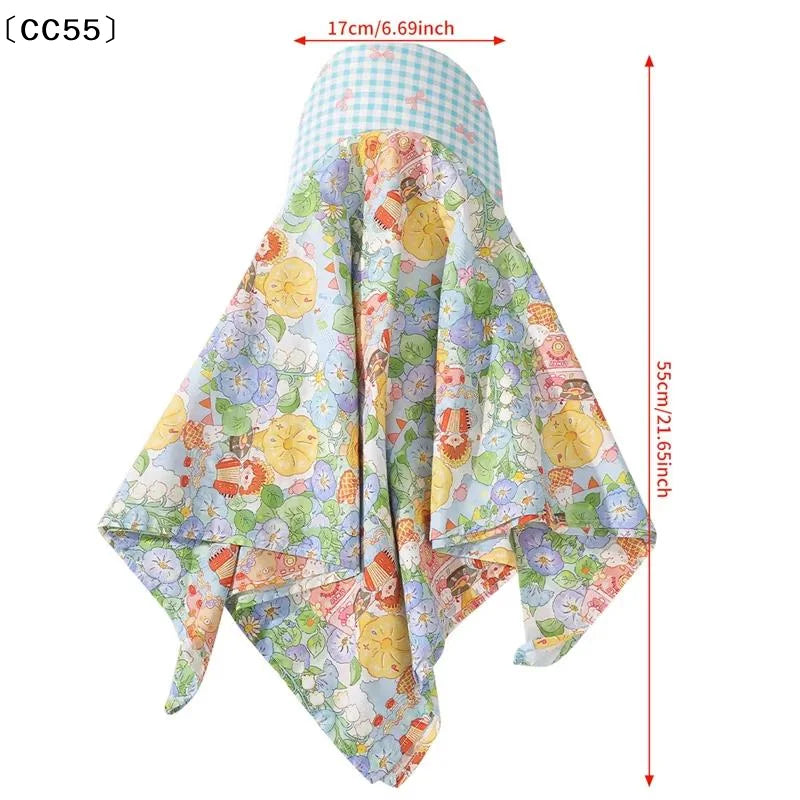 Women's Plaid Triangular Headscarf Cap – Sun Visor Hat Sun Visor Cap Qst
