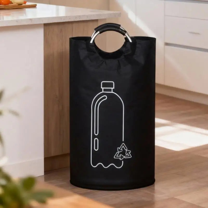 Large Folding Bottle Storage Basket with Aluminum Handle | Qme Folding Storage Basket Qme