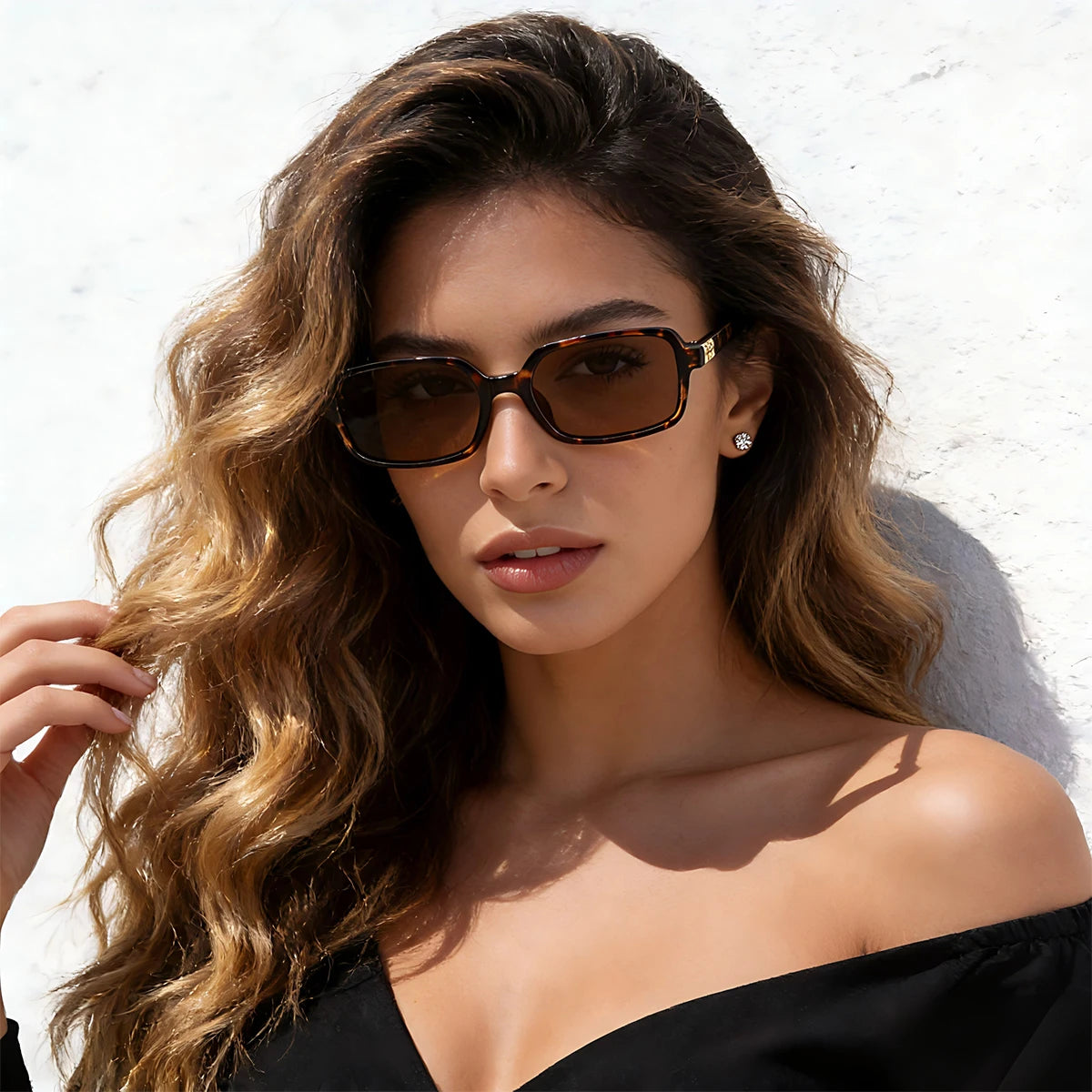VOPHA 90s Vintage Rectangular Sunglasses UV400 Narrow Frame Fashion Sunglasses Qst