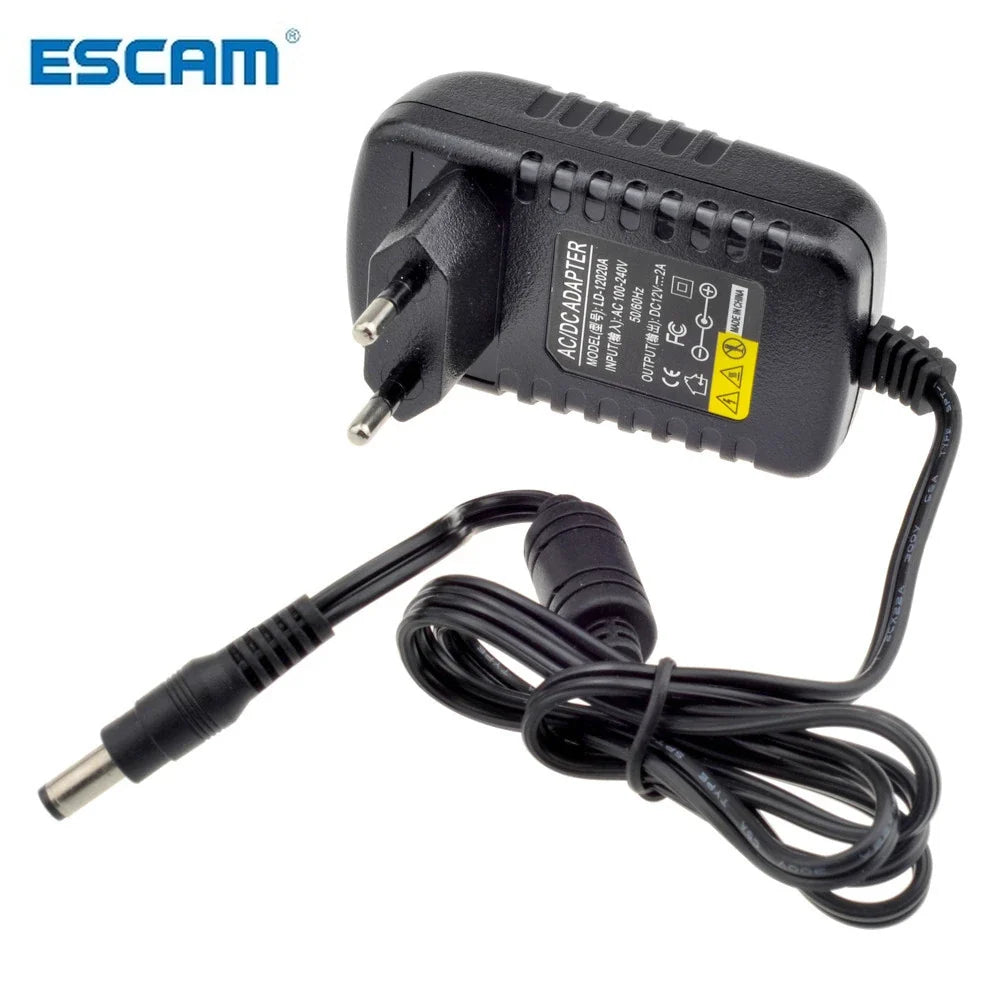 12V 2A AC/DC Power Adapter – EU UK AU US Plug | CCTV AC/DC Power Adapter Qme CN EU Plug