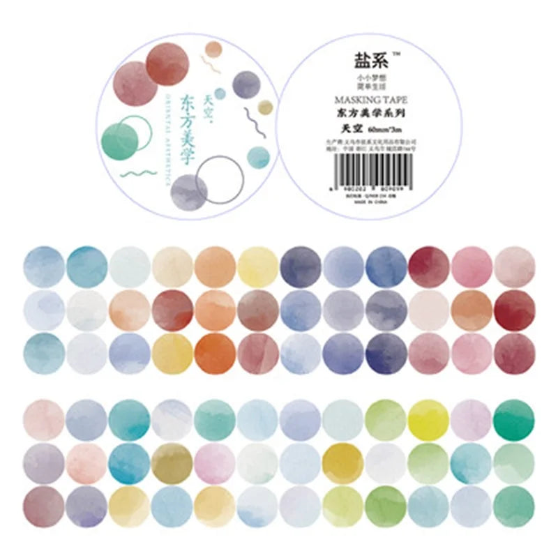 Watercolor Polka Dot Washi Sticker Roll | Junk Journal & DIY Washi Sticker Roll Qme A
