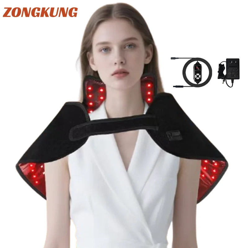 288 LED Red Light Therapy Shoulder & Neck Pad 660nm 850nm Light Therapy Pad Qst
