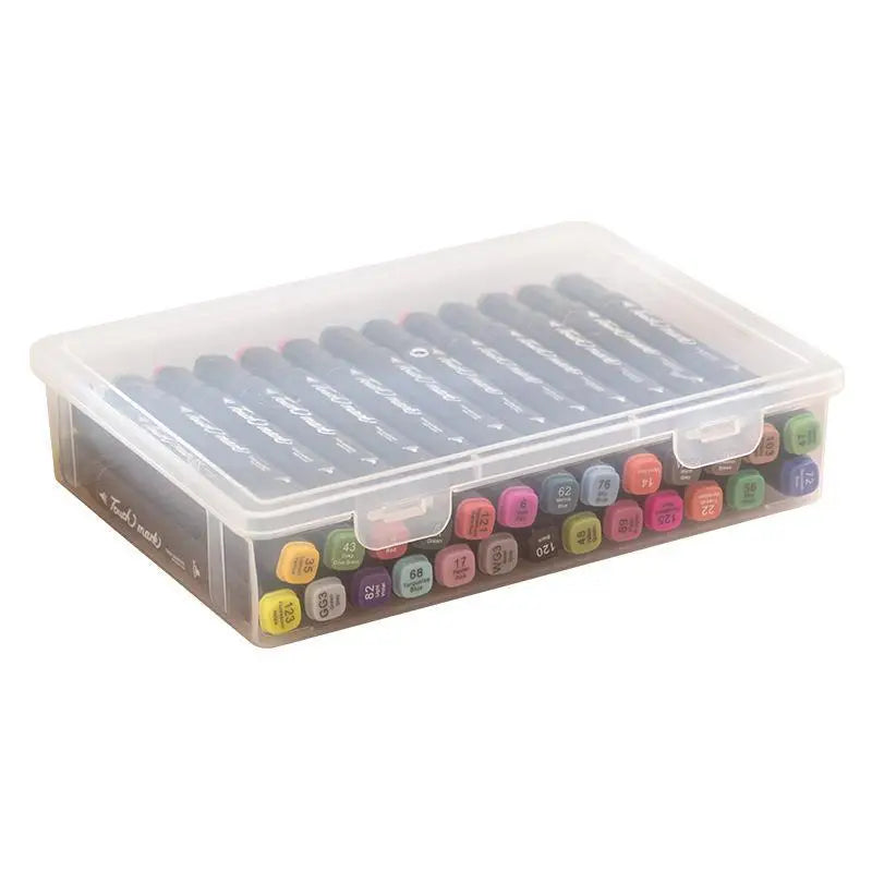 Large Transparent Pencil Case for Markers & Sketch Supplies Transparent Pencil Case Qme