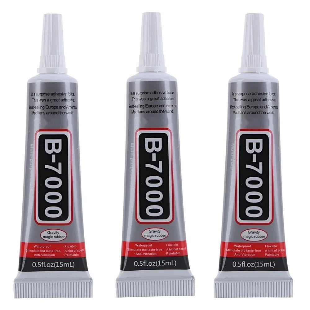 B7000 Clear Precision Tip Craft Glue – Rhinestone Nail Fabric Craft Adhesive Glue Qme 15ML-2PCS