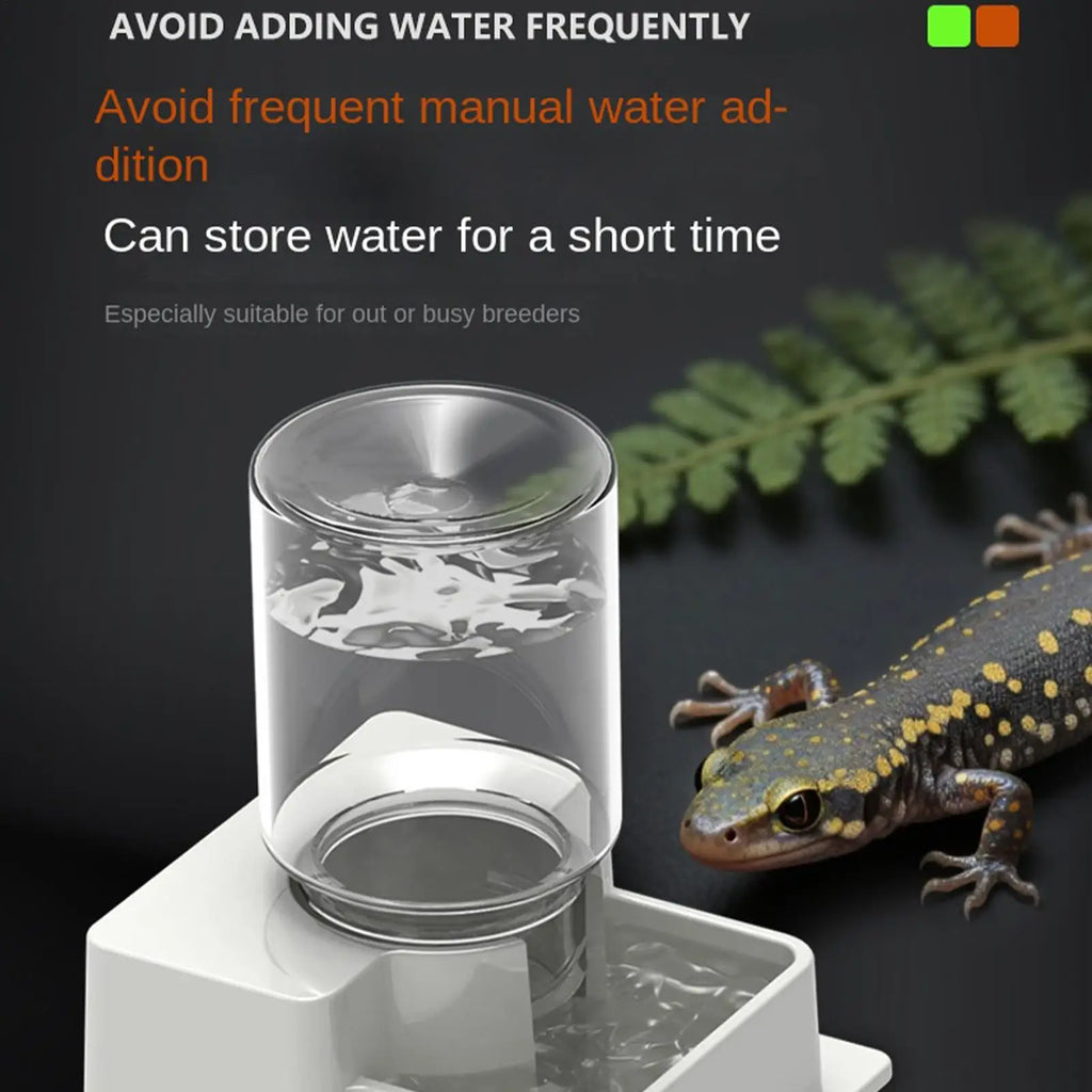 Reptile Automatic Water Fountain Dish for Tortoise & Gecko Reptile Water Dish Qme