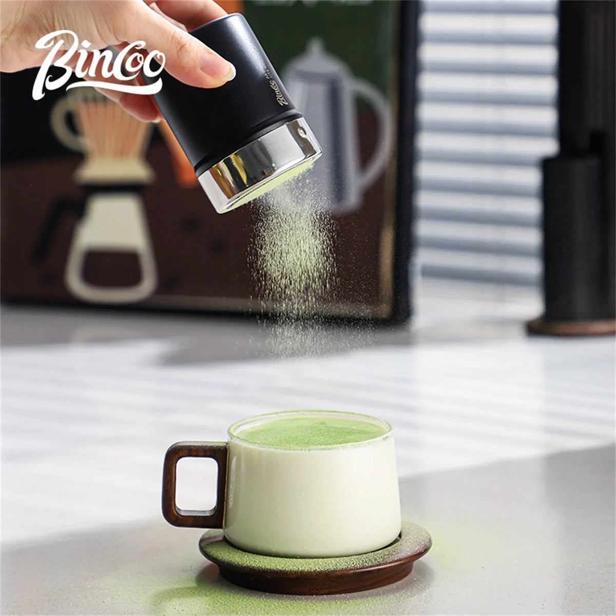 Bincoo Coffee Powder Spreader – Fine Mesh Stainless Steel Sieve Coffee Powder Sieve Qst