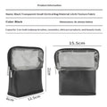Net Zipper Foldable Stand-Up Makeup Bag & Cosmetic Organizer Cosmetic Organizer Bag Qme black