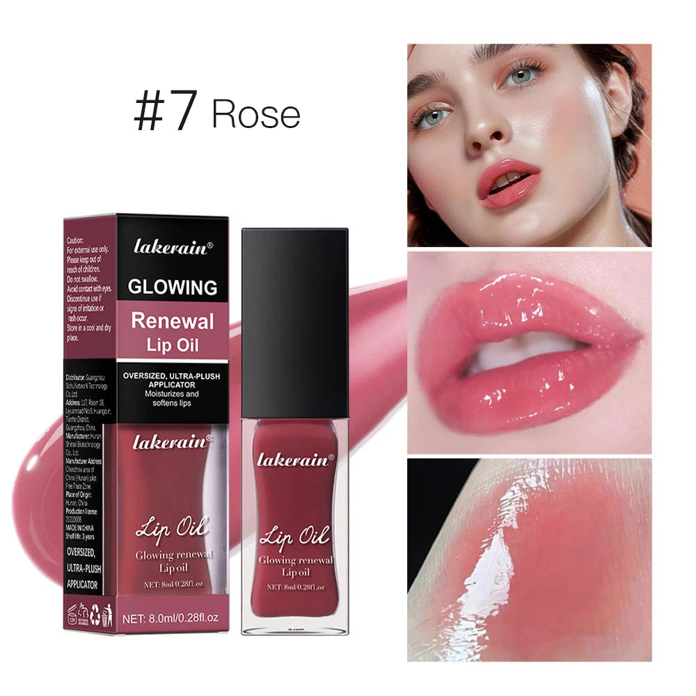 Lakerain 7-Color Moisturizing Lip Gloss – Natural Long-Lasting Lip Gloss Qst 07