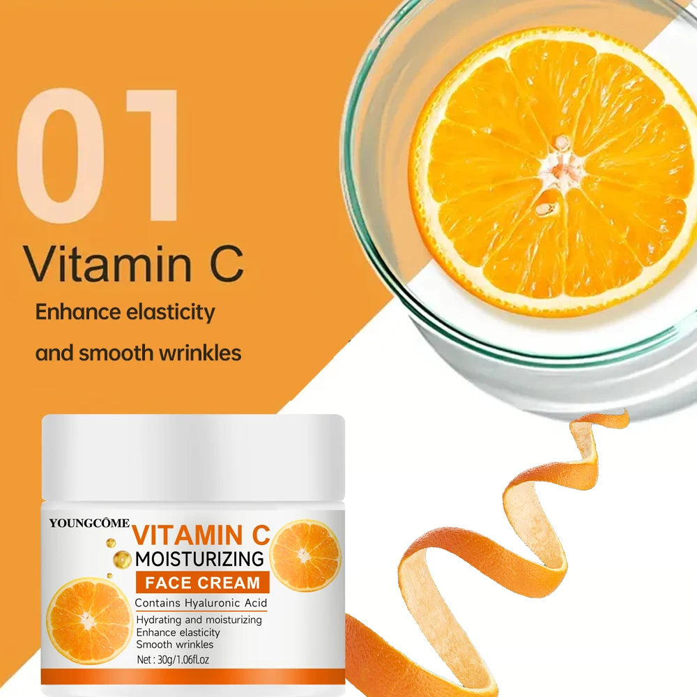 YOUNGCOME Vitamin C Face Cream with Hyaluronic Acid Vitamin C Face Cream Qst