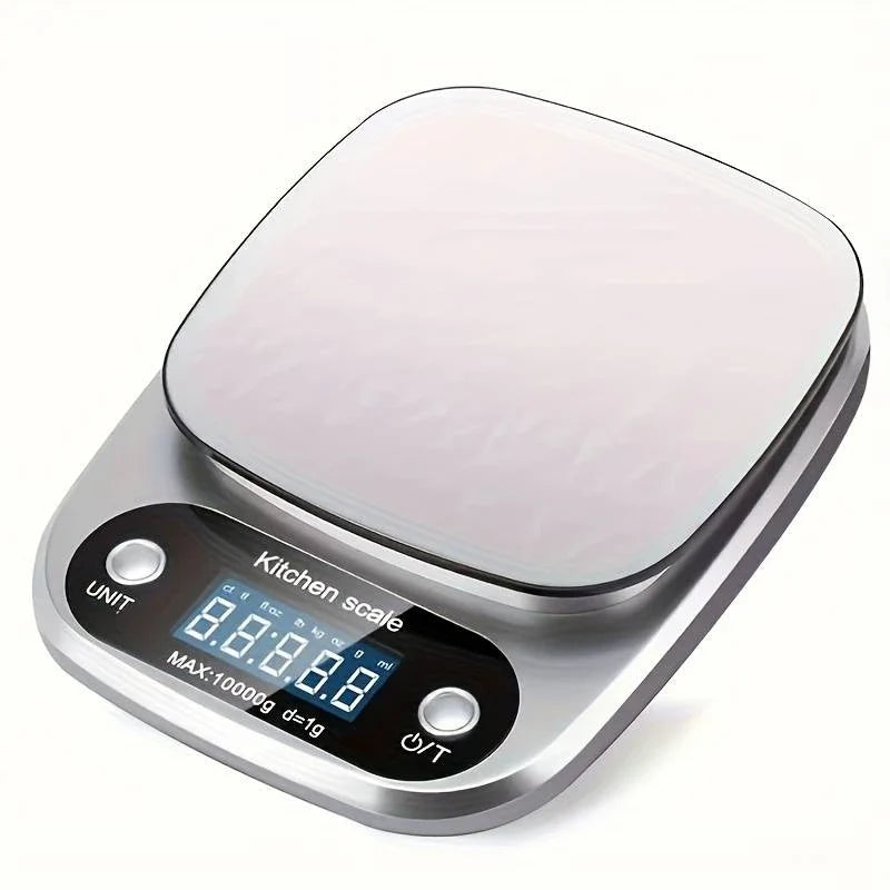 Precision Digital Kitchen Scale – Food, Baking & Jewelry Digital Kitchen Scale Qme silvery 10Kg