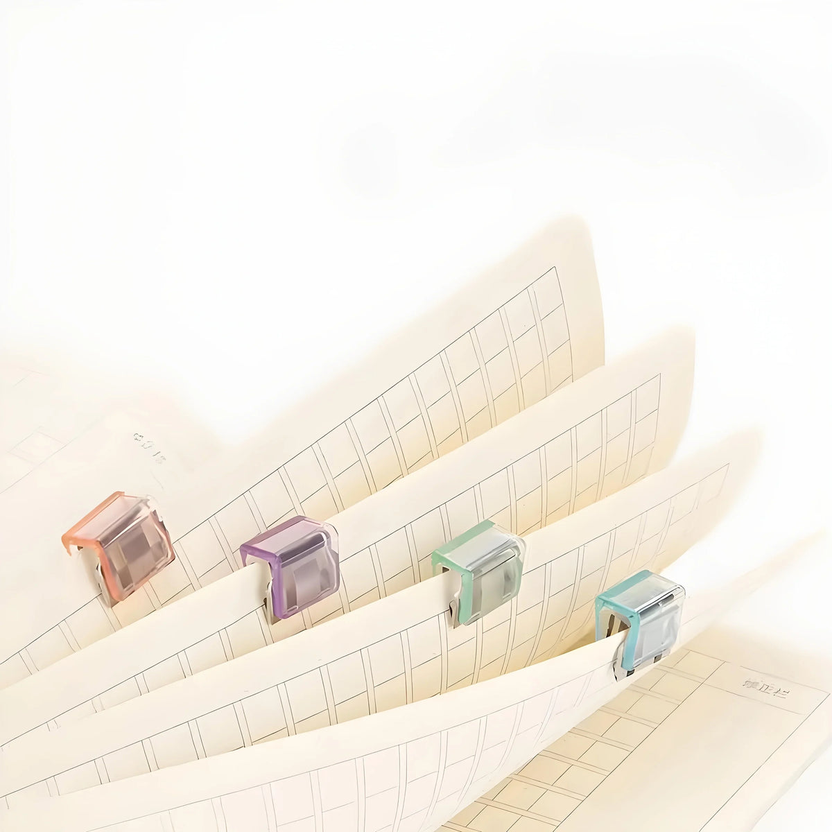 10-Piece Clear Plastic Page Holder Bookmarks | Office & Study Plastic Page Bookmarks Qme