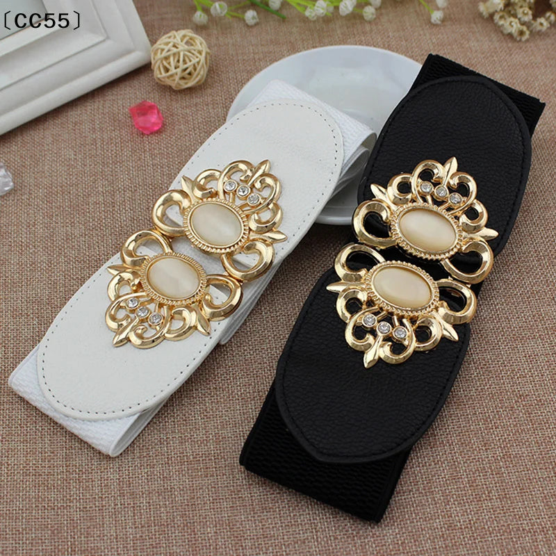 Women's Retro Elastic Narrow Waist Belt for Dresses & Skirts Women's Waist Belt Qst
