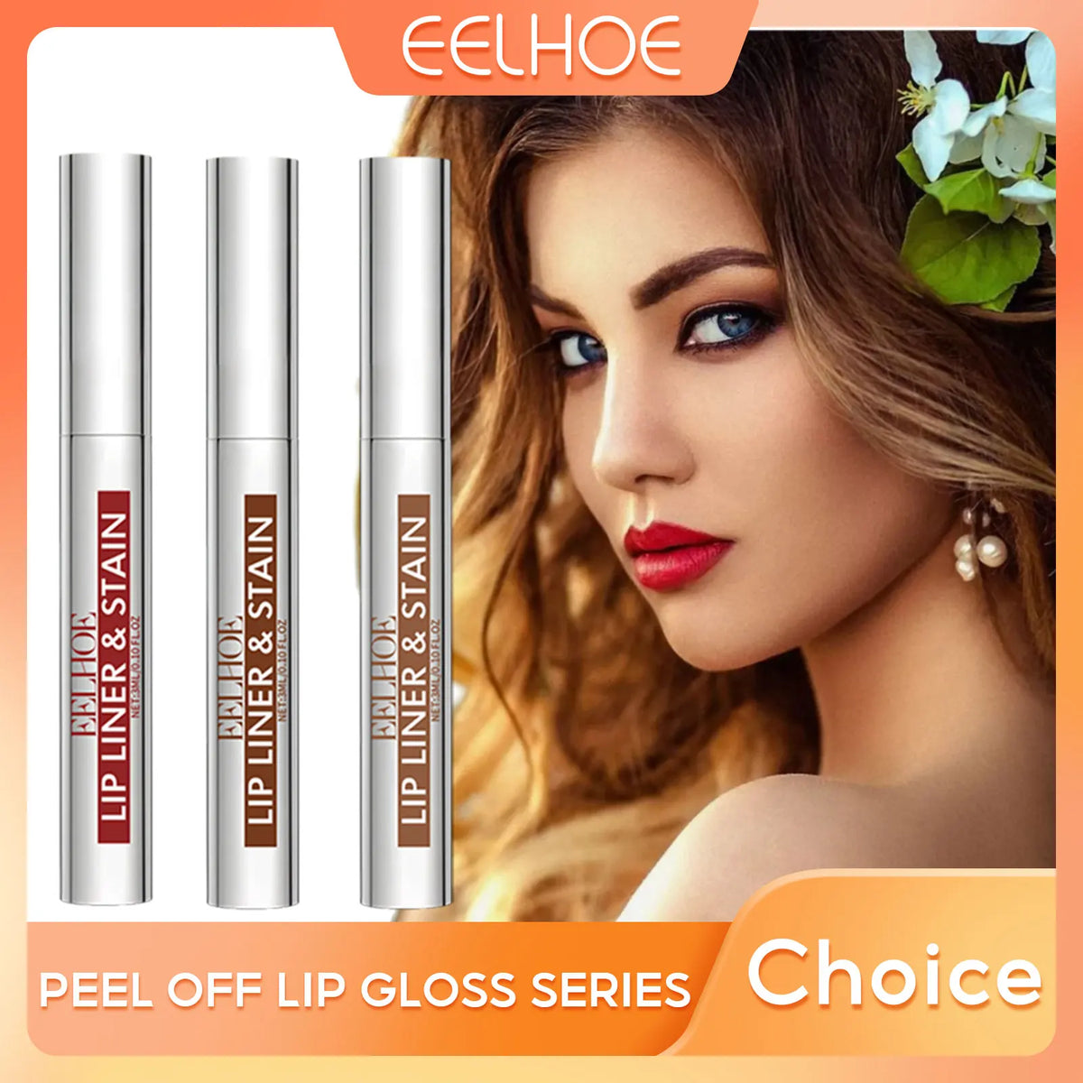 EELHOE Waterproof Peel-Off Lip Liner – 3 Matte Shades Peel-Off Lip Liner Qst
