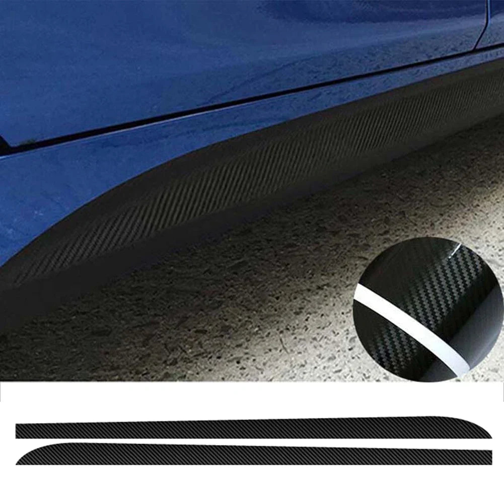 BMW Side Skirt Sill Stripe Carbon Fibre Decal Stickers 1–6 Series Car Body Decals Qme