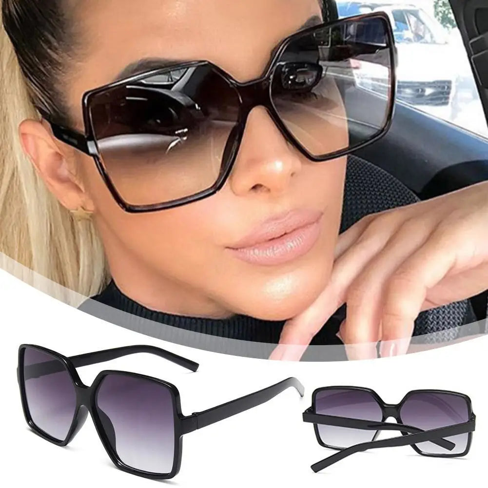 Vintage Square Sunglasses – Big Frame Unisex Retro Shades Retro Sunglasses Qme
