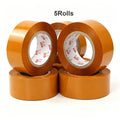 Yellow Low-Noise Carton Sealing Packing Tape – 1, 3 or 5 Rolls Packing Tape Qme 5.2cm 5Rolls 1.5mm 5.2mm