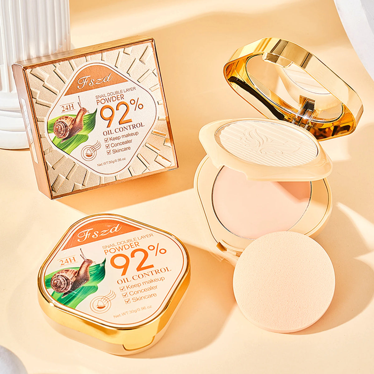 Snail Water Translucent Setting Powder – Lightweight, No Caking Setting Powder Qst