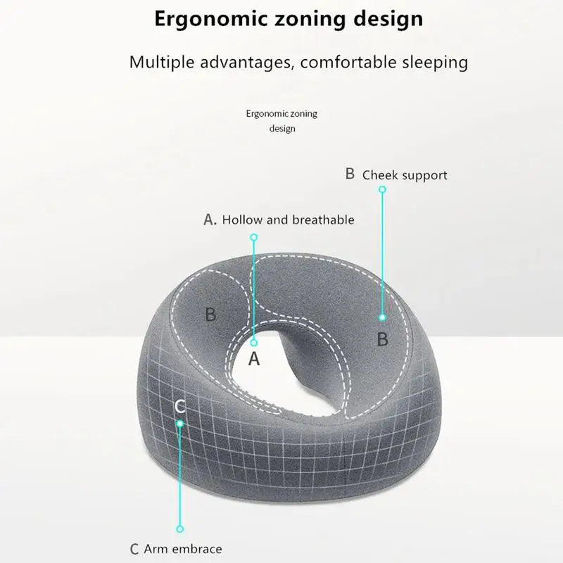 U-Shaped Face Down Massage Cradle Pillow | Memory Foam Massage Cradle Pillow Qme