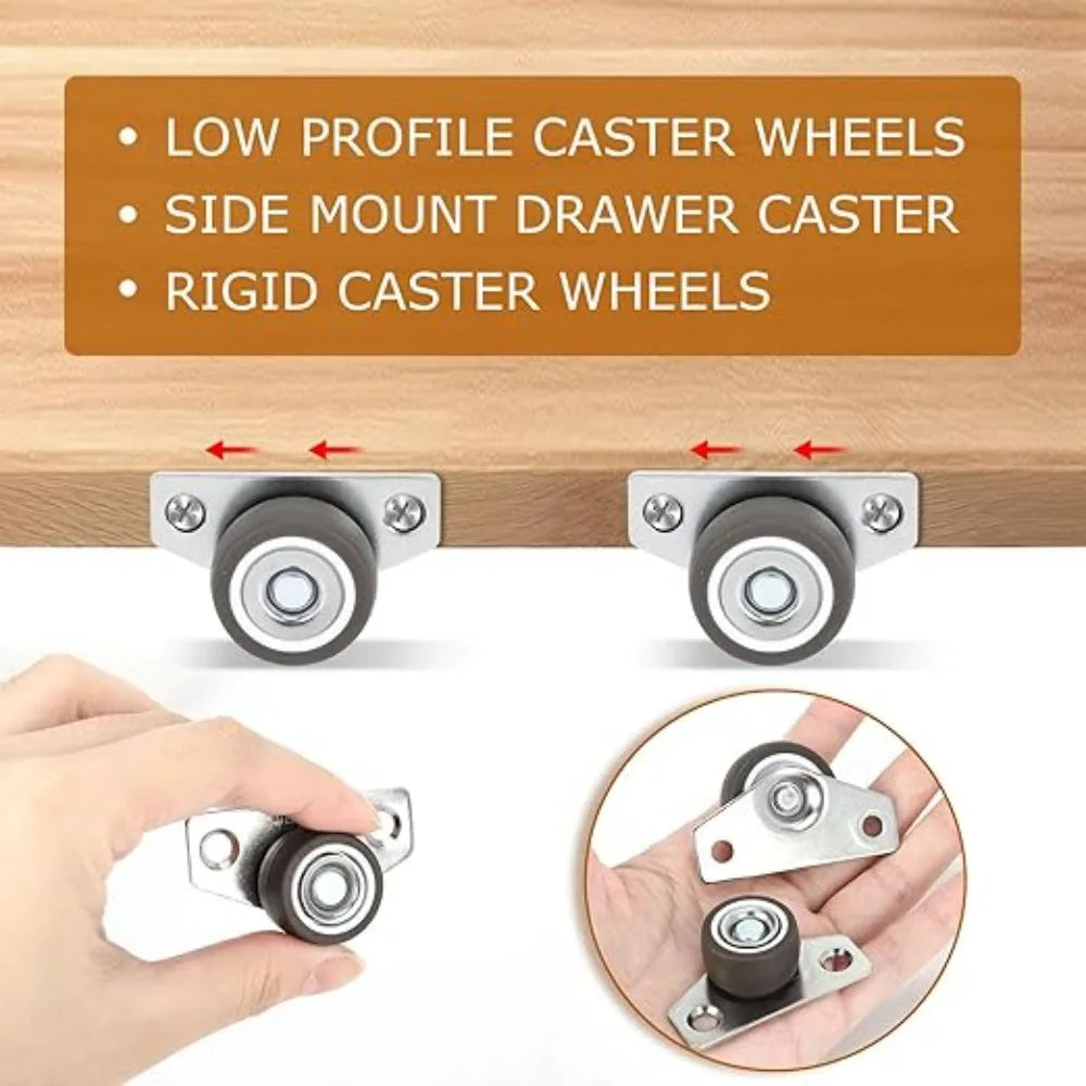 Mini Silent Side-Mounted Furniture Caster Wheel – Wear-Resistant Furniture Caster Wheel Qme