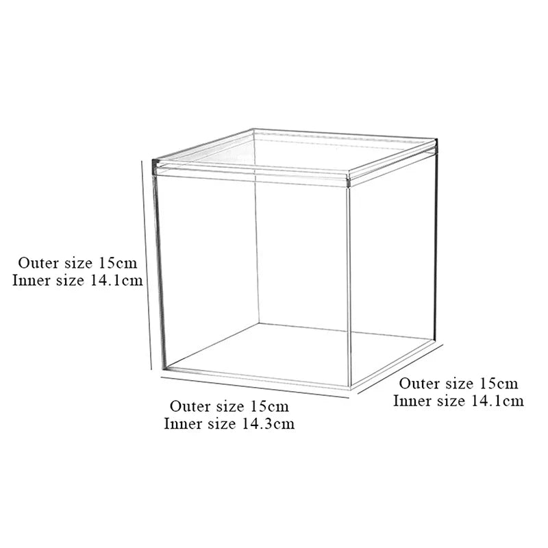 Transparent Acrylic Flip-Lid Dust Cover Storage Box | 5 Colors Acrylic Display Box Qme A5