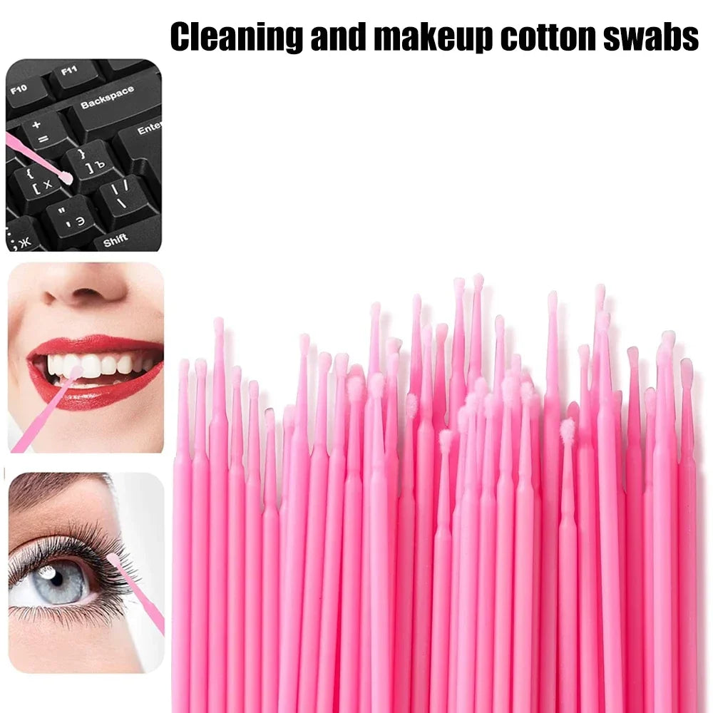 300 Disposable Microbrush Applicators for Lashes & Nail Art Microbrush Applicator Set Qme