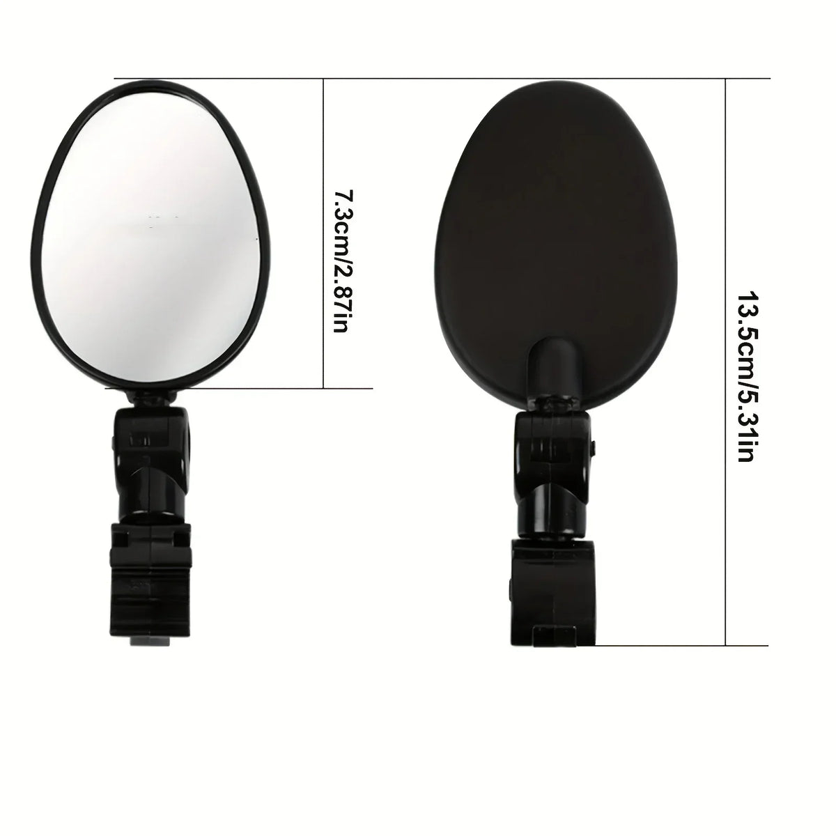 360° Adjustable Bike Handlebar Mirror – Wide Angle Rear View Bicycle Handlebar Mirror Qme