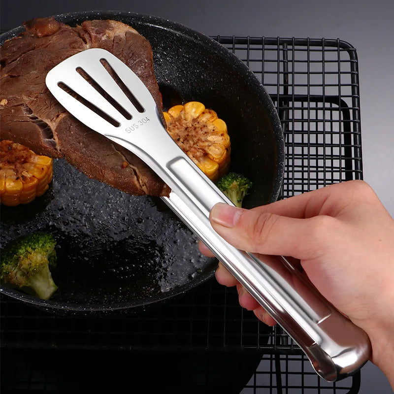 Stainless Steel Food Tongs – BBQ, Salad & Meat Serving Kitchen Serving Tongs Qme