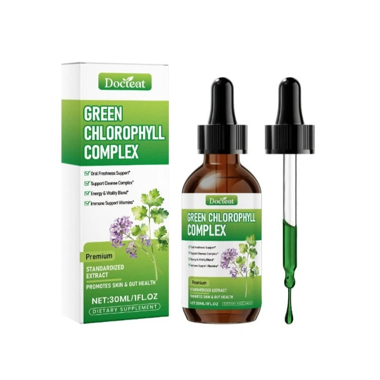 Docteat Chlorophyll Drops with Vitamin C – 30ml Liquid Liquid Supplement Drops Qst 30ml(Pack of 1)