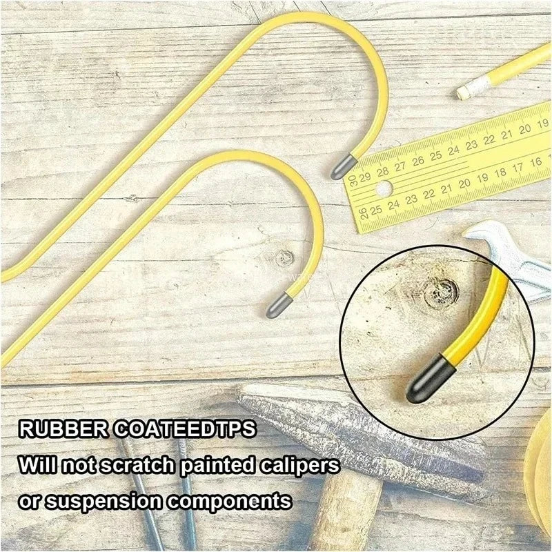S-Shape Brake Caliper Hanger Hooks Rubber Tips – Universal Fit Brake Caliper Tool Qme