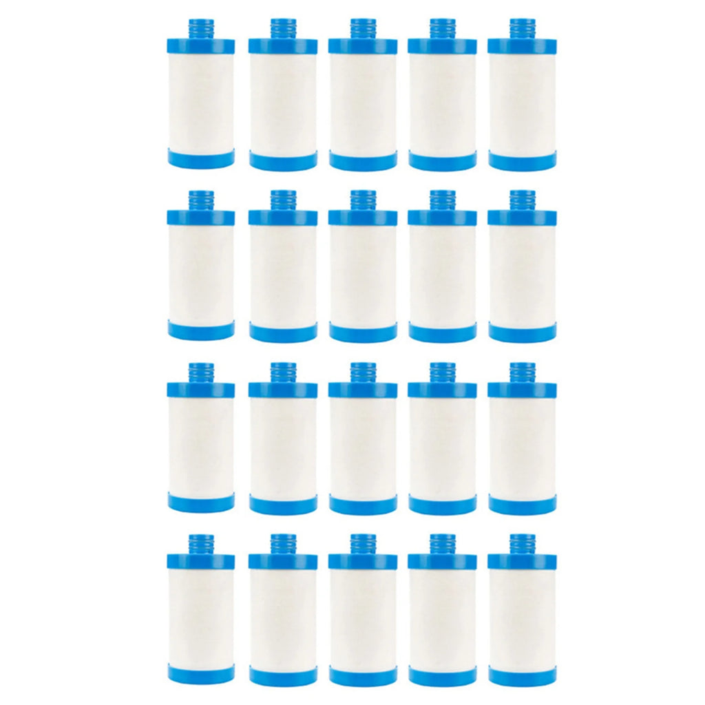 20-Pack PP Sediment Water Filter Cartridges – Tap & Shower Water Filter Cartridge Qst white blue NONE