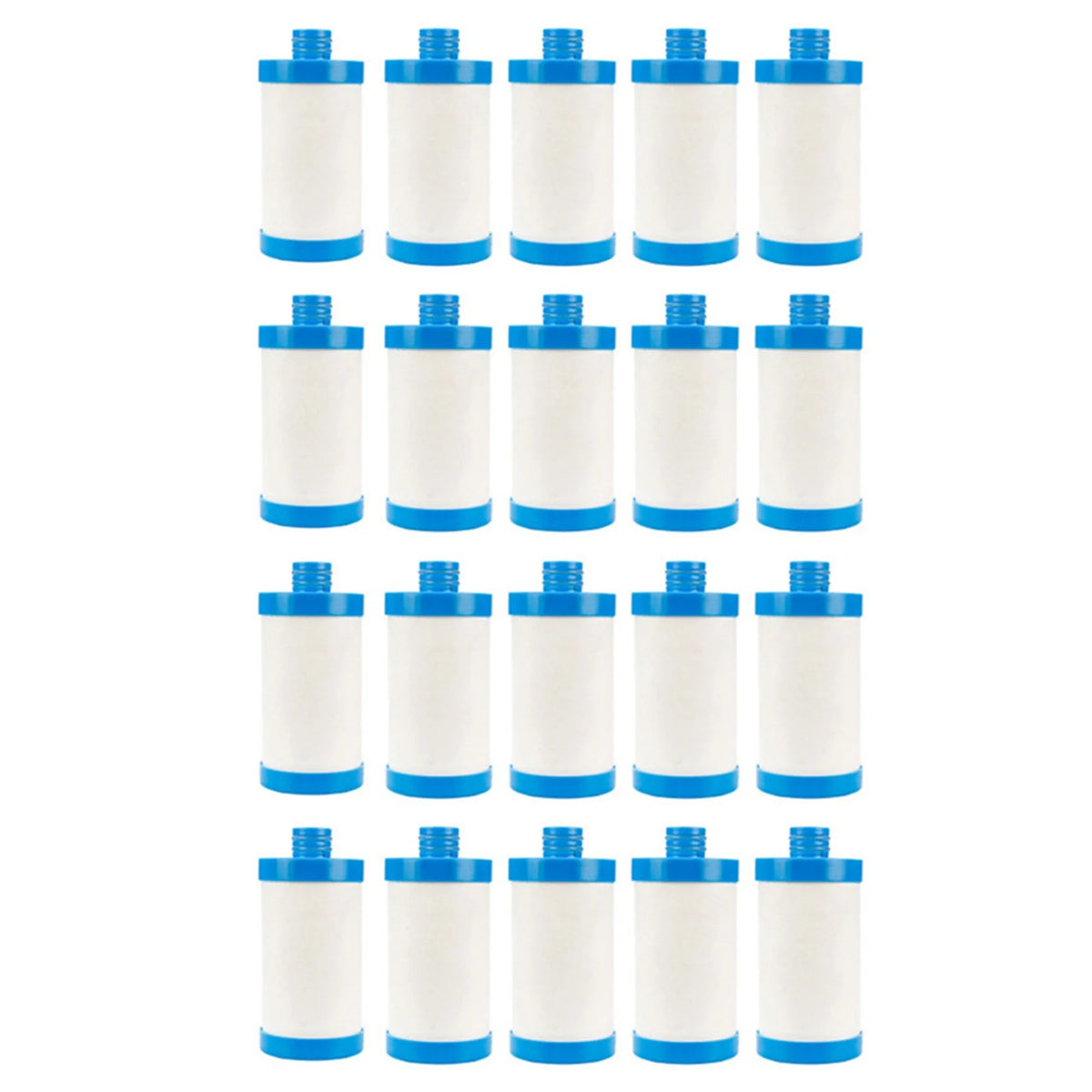 20-Pack PP Sediment Water Filter Cartridges – Tap & Shower Water Filter Cartridge Qst white blue NONE