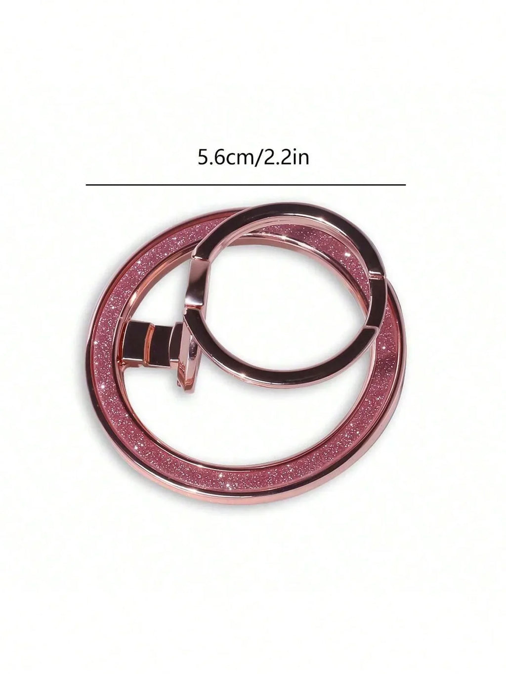 Qme Double-Ring Magnetic Phone Holder Foldable Zinc Alloy Stand Magnetic Phone Stand Qme