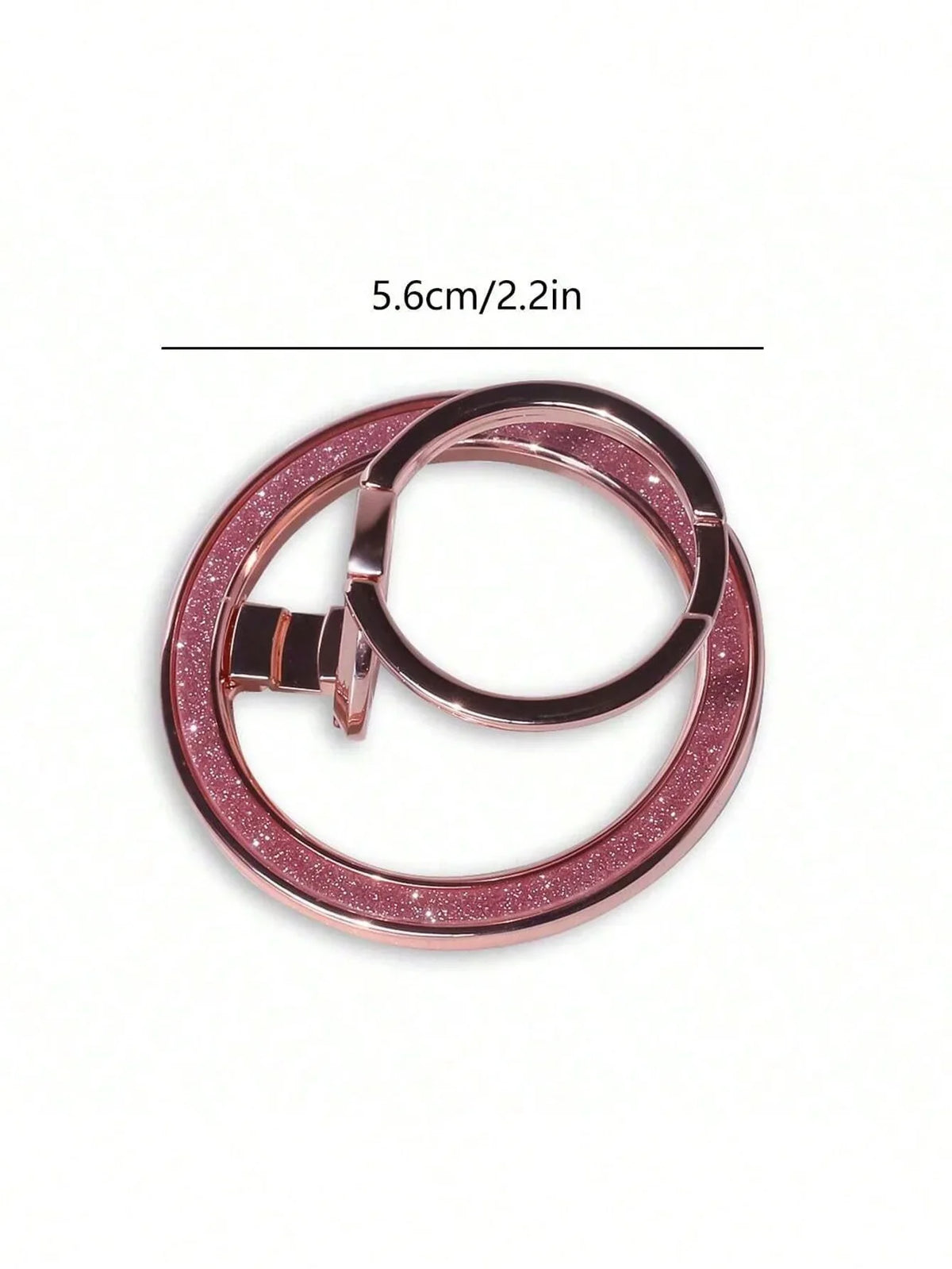 Qme Double-Ring Magnetic Phone Holder Foldable Zinc Alloy Stand Magnetic Phone Stand Qme