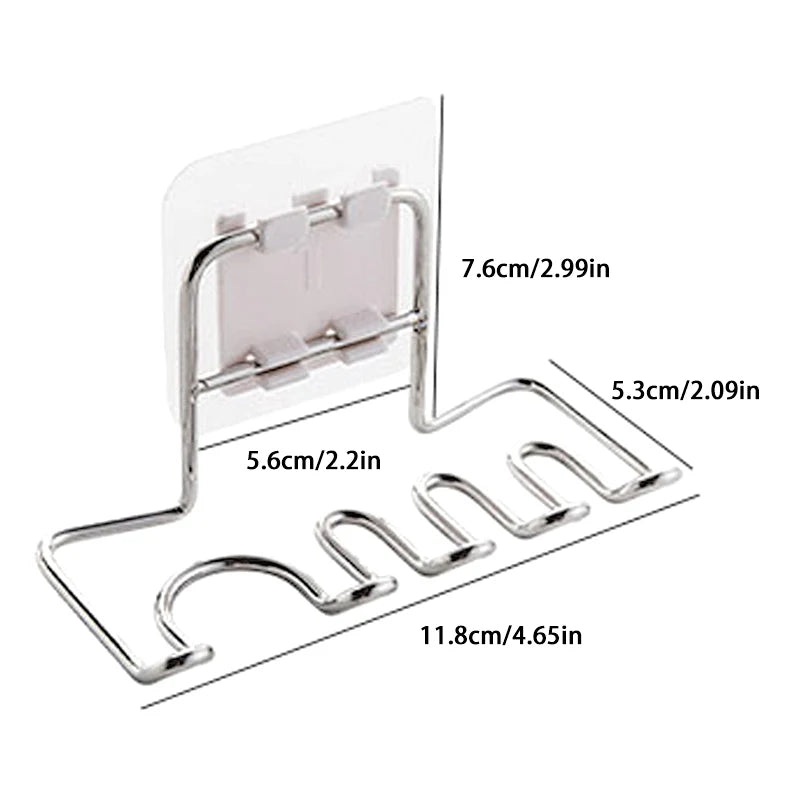 Wall-Mounted Stainless Steel Toothbrush & Razor Holder Toothbrush Holder Qst