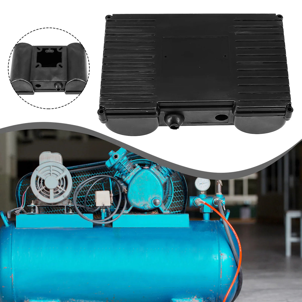 220V Single Phase Air Compressor Capacitor Junction Box Shell Motor Capacitor Box Qme Default Title