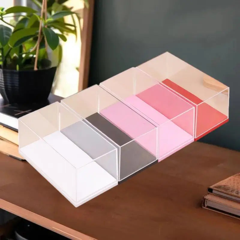 DIY Transparent Acrylic Display Box – Dustproof Toy & Model Storage Acrylic Display Case Qme