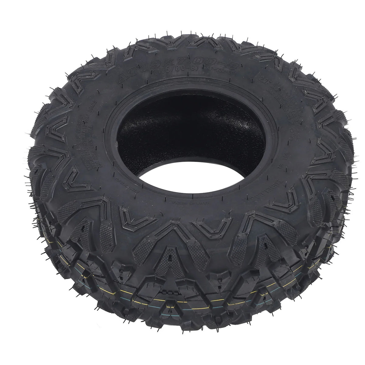 19x7-8 ATV Tire 6 Ply Rubber Replacement | 19x7x8 ATV Replacement Tire Qme black