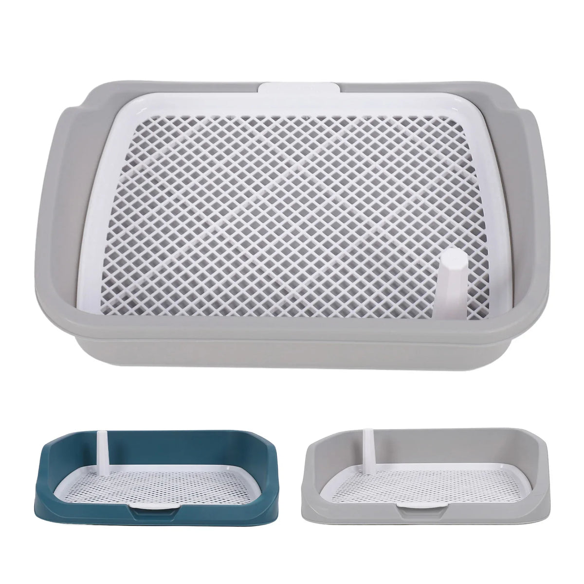 Portable Dog Potty Tray with Mesh Grid & Splash Wall Dog Potty Tray Qme